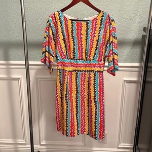 Trina Turk Multicolor Zigzag Dress